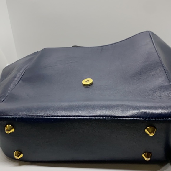 Onna Ehrlich navy blue handbag made in the USA - Picture 6 of 10
